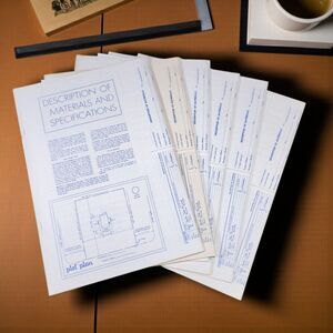 Vintage 1979 Rudolph Matern Design 965 Blueprints 9-Page Complete Set Home